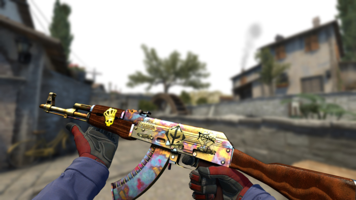 AK-47 | Case Hardened / Crown Foil na Madeira (Field-Tested) - Imagem 2