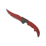 Falchion Knife | Crimson Web (Well-Worn)