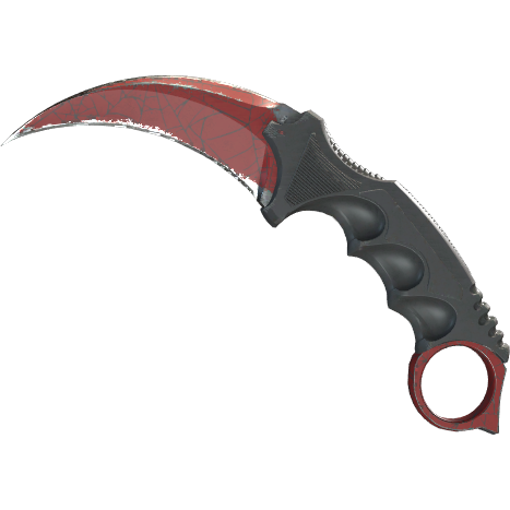 65f80a7c6e9413fc606bca52qHi5OMdd05-1.png Karambit | Crimson Web (Well-Worn) - Imagem 1