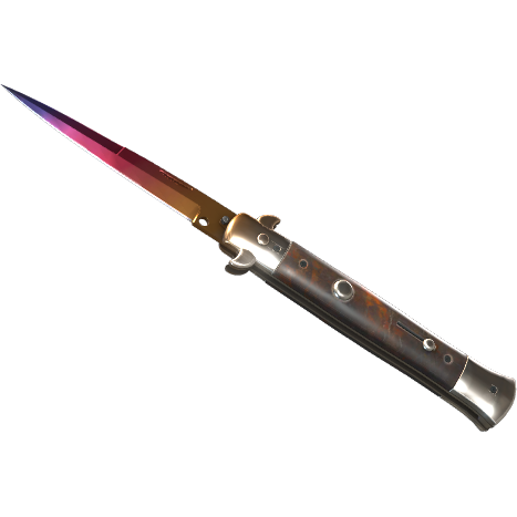 65f80ad4ef1a4058ff3bb404uwRdQyZd05.png Stiletto Knife | Fade (Minimal Wear) - Imagem 1