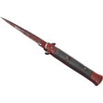 Stiletto Knife | Crimson Web (Battle-Scarred)