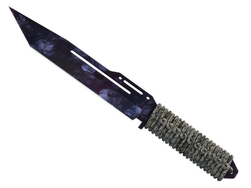 paracord knife doppler black pearl factory new